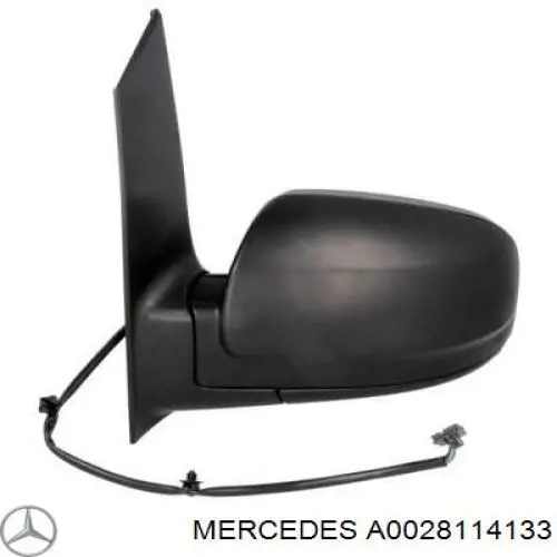 A002811413328 Mercedes cristal de espejo retrovisor exterior izquierdo