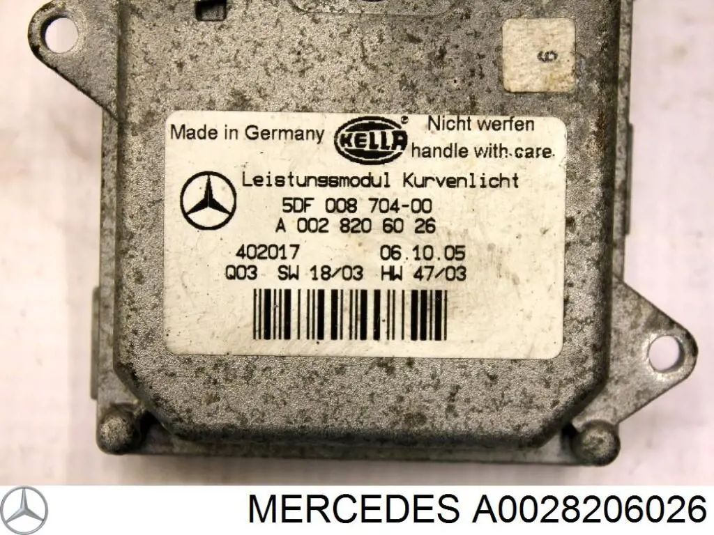 Módulo de control de luces de faros (ECU) Mercedes A0038205126 precio, desde 61,71 EUR