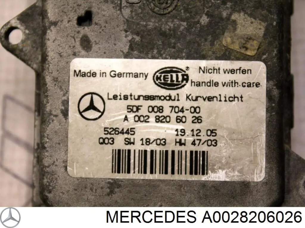 Módulo de control de luces de faros (ECU) A0028206026 Mercedes