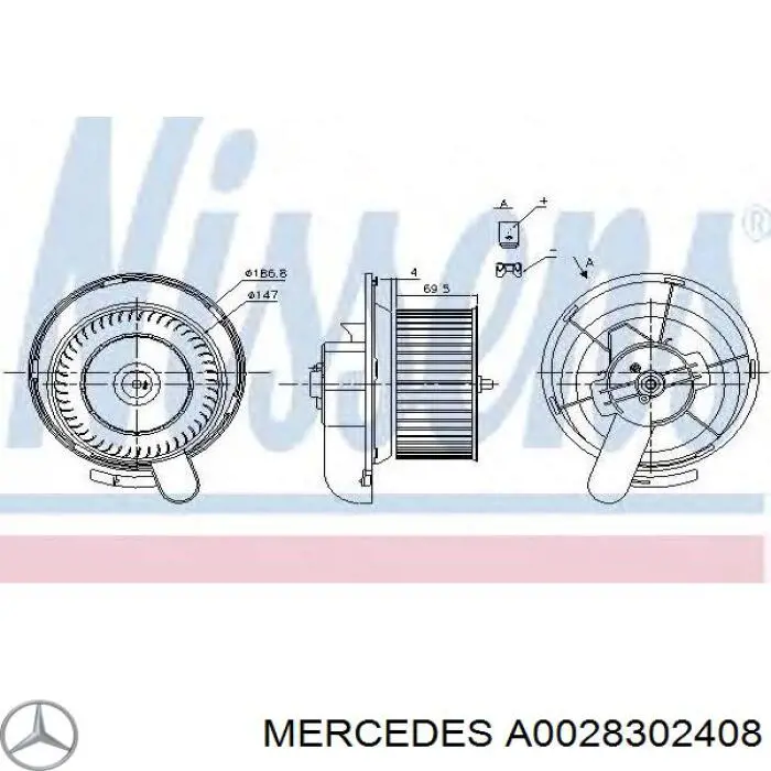 Comprar A0028302408 Mercedes Motor de calefacción