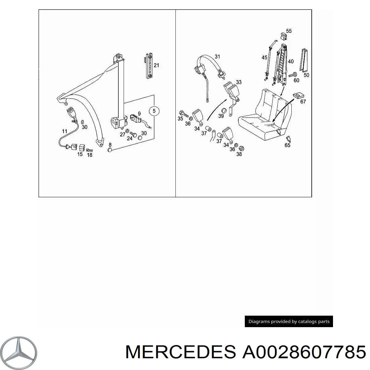 Cinturón de seguridad delantero derecho Mercedes A0028607785 precio, desde 79,86 EUR