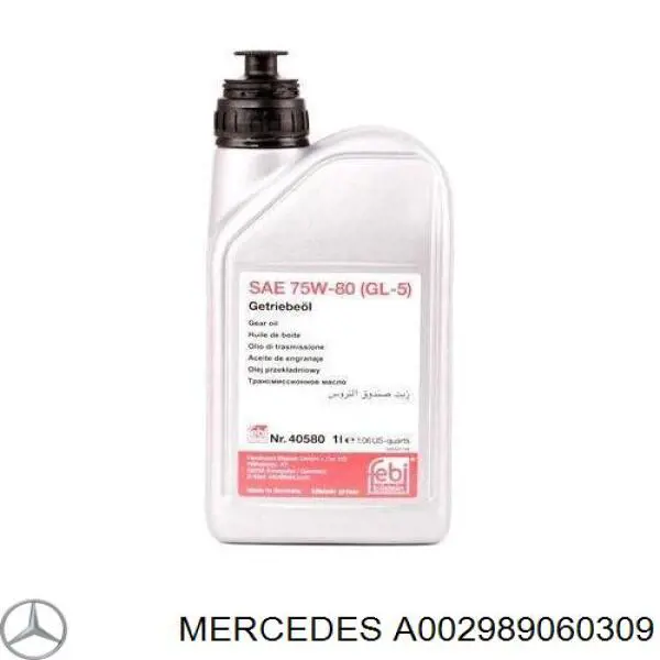 Aceite caja de cambios A002989060309 Mercedes