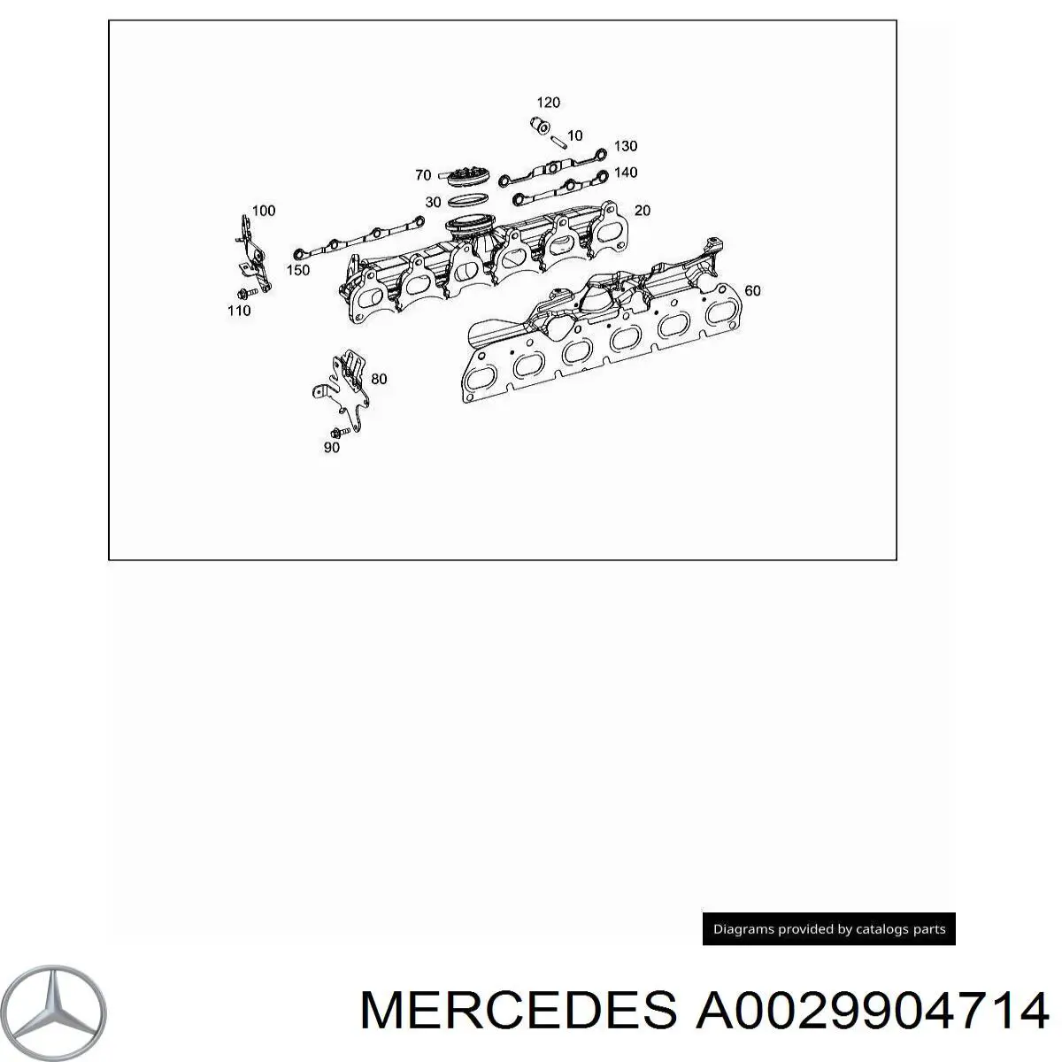 Espárrago, colector de escape para Mercedes E (W213)