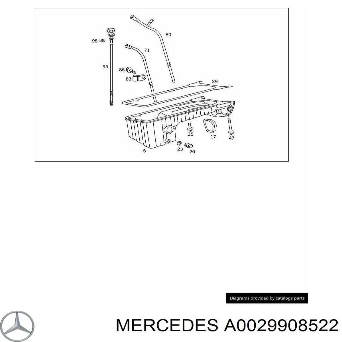 Tornnillo, cárter del motor para Mercedes E (C124)