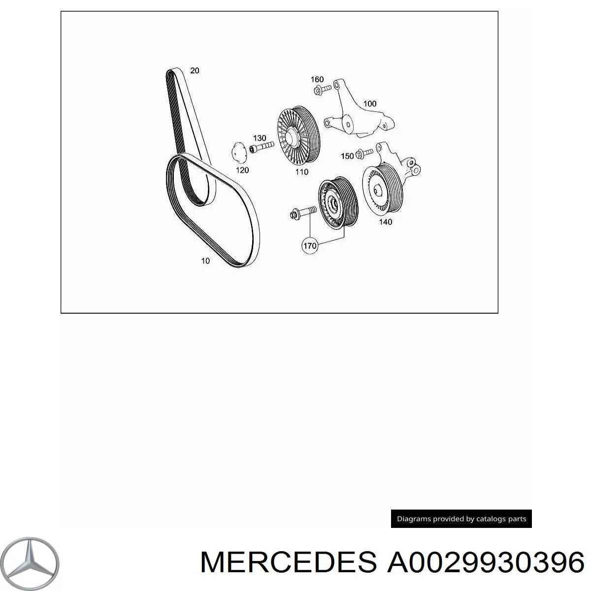 0029930396 Mercedes correa trapezoidal