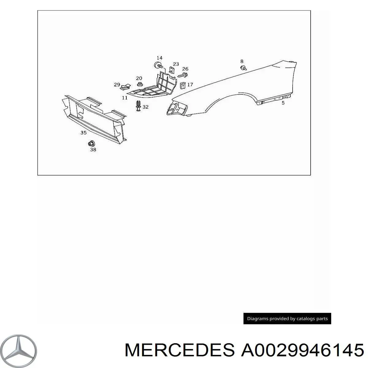  Mercedes A0029946145 precio, desde 3,86 EUR