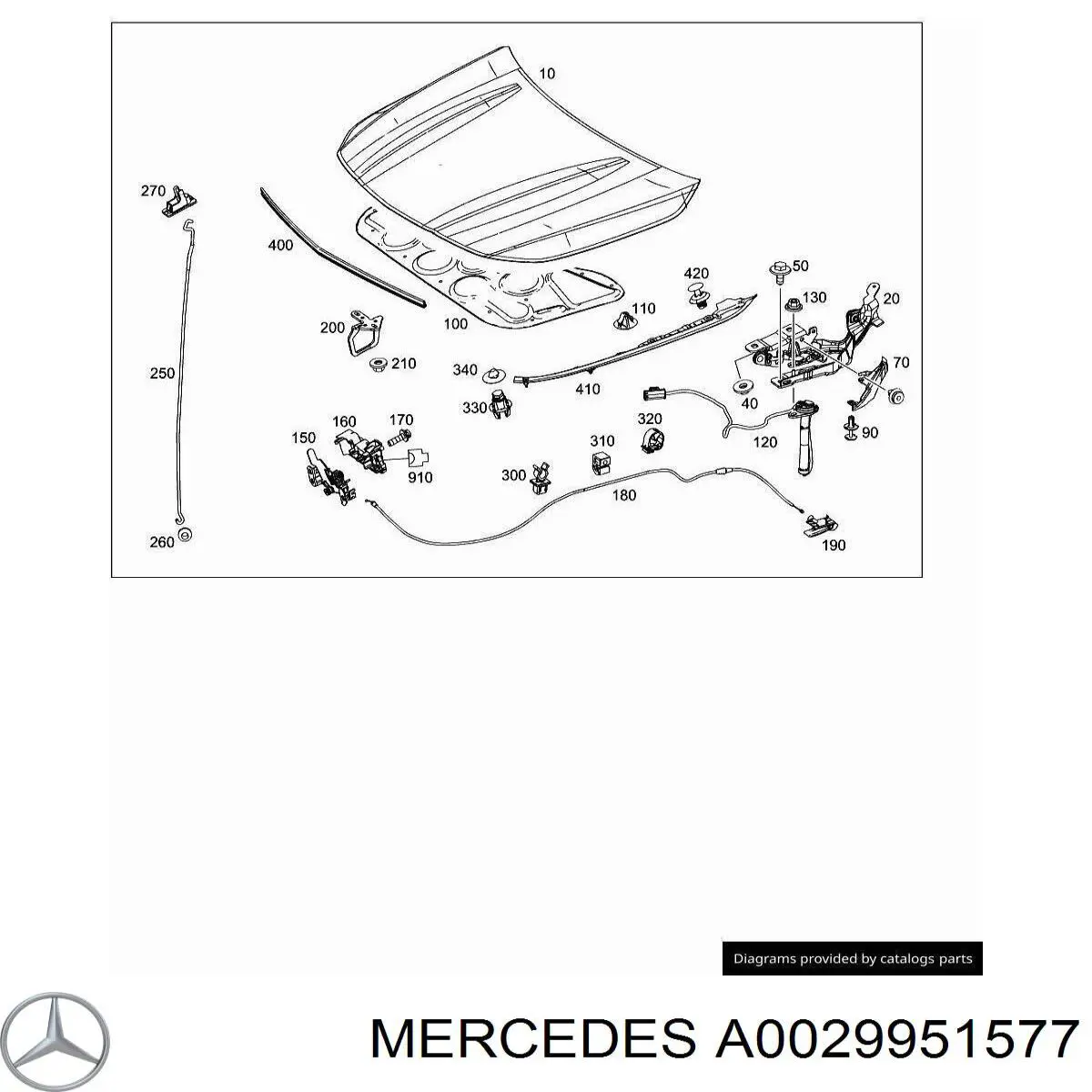 Abrazadera de tubo de freno A0029951577 Mercedes