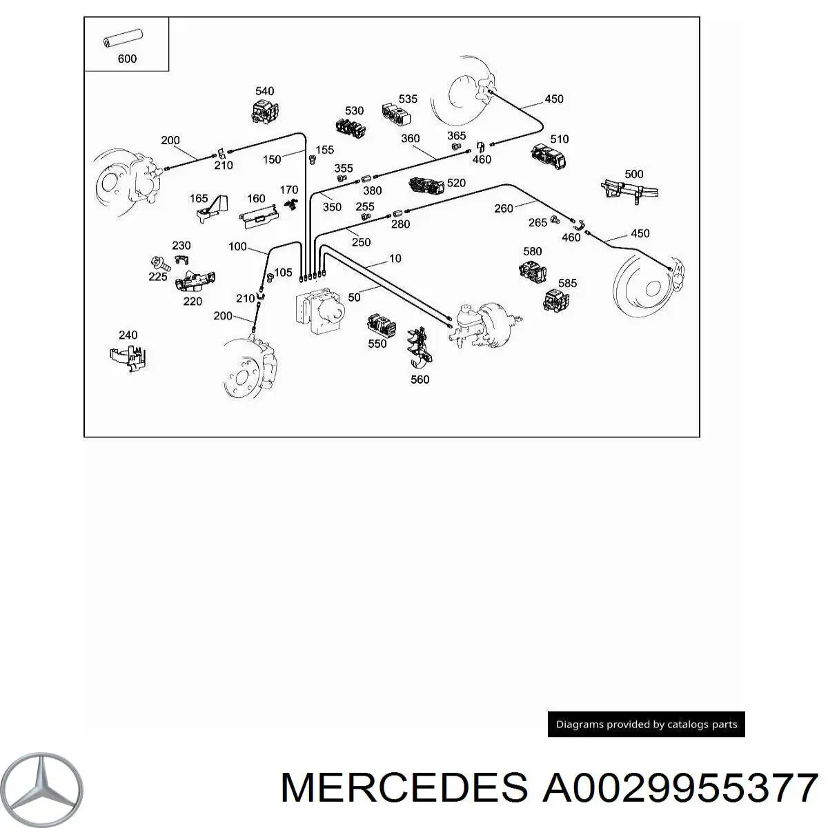 Abrazadera de tubo de freno Mercedes A1709950165 precio, desde 6,41 EUR