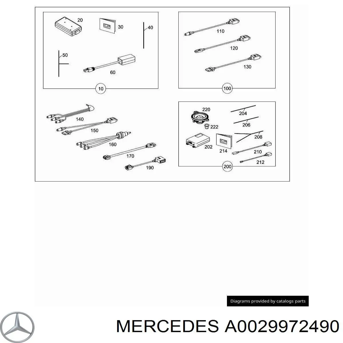 Abrazadera plástica universal Mercedes A0029972490 precio, desde 0,45 EUR