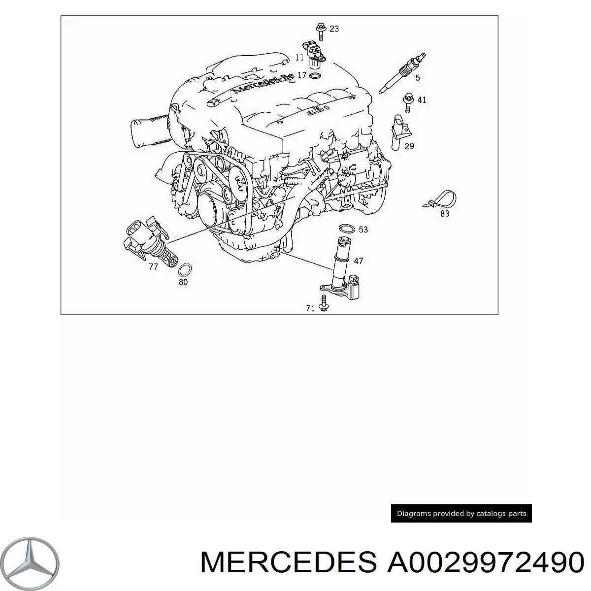 Abrazadera plástica universal Mercedes A0029972490 precio, desde 0,45 EUR