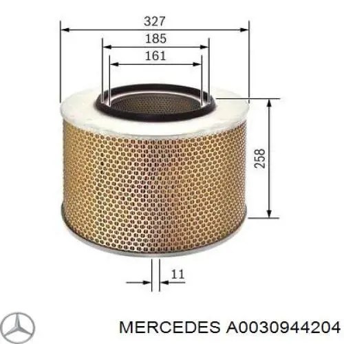 A0030944204 Mercedes filtro de aire