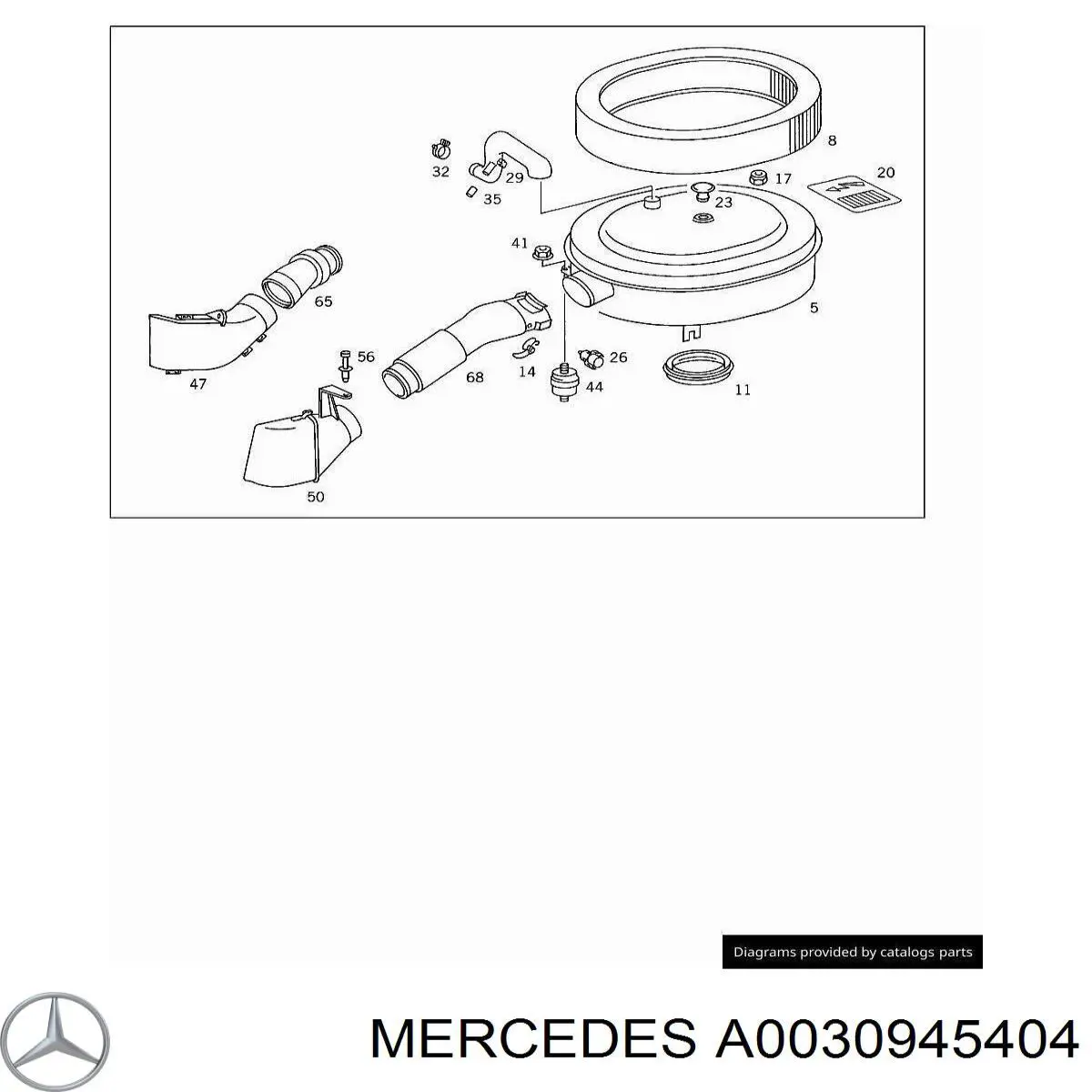 A0030945404 Mercedes filtro de aire
