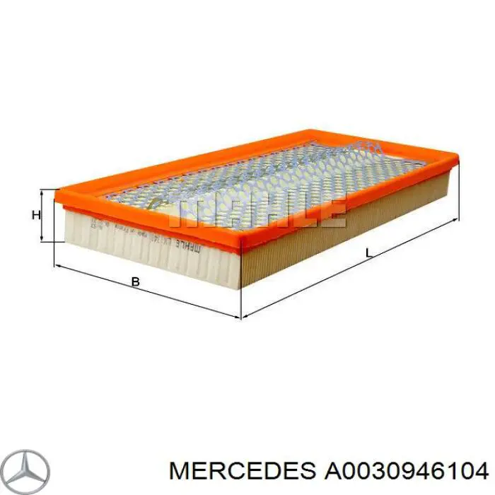 A0030946104 Mercedes filtro de aire