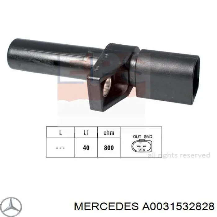 Generador de impulsos, cigüeñal  Mercedes A0031532828 precio, desde 25,65 EUR