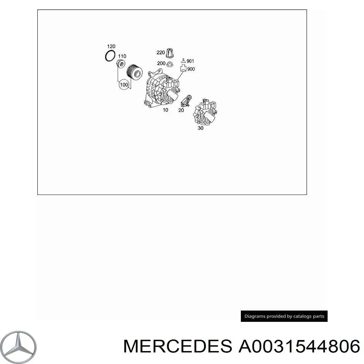 A0031544806 Mercedes regulador de rele del generador (rele de carga)