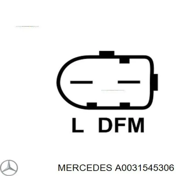 A0031545306 Mercedes Regulador alternador