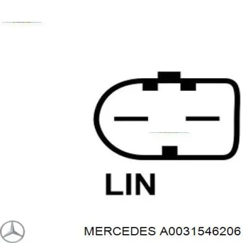 A0031546206 Mercedes regulador de rele del generador (rele de carga)