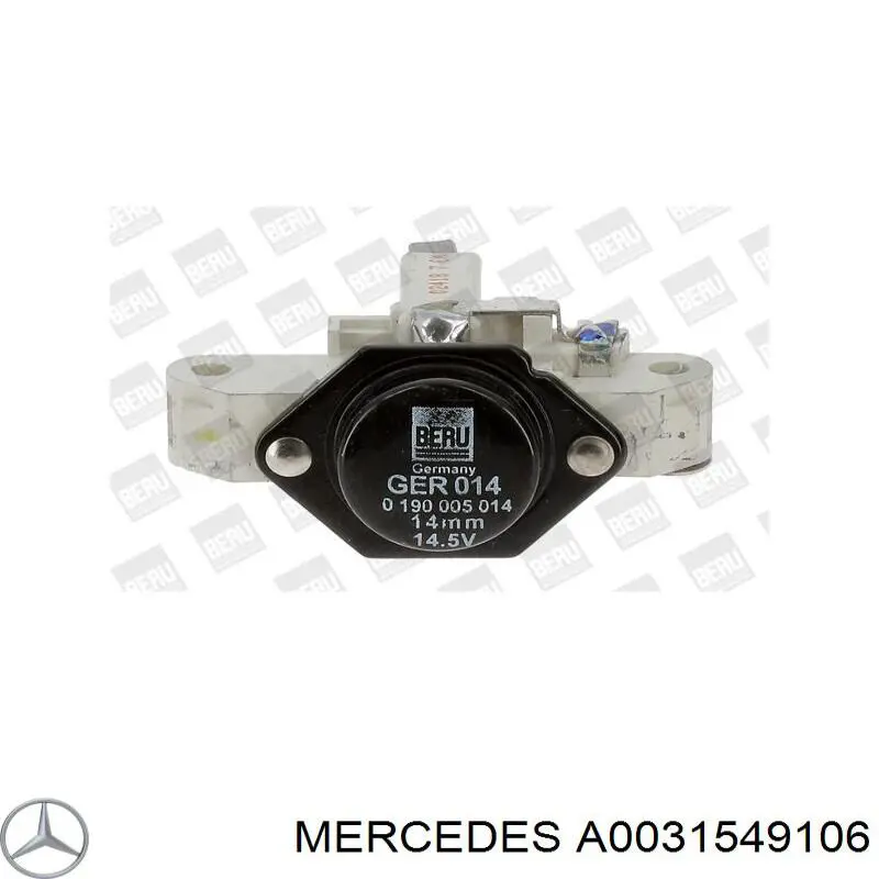A0031549106 Mercedes regulador del alternador