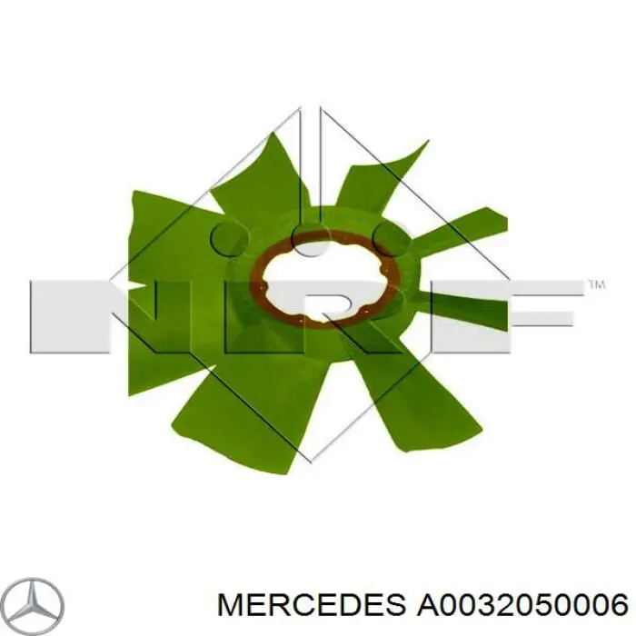 A0032050006 Mercedes rodete ventilador, refrigeración de motor