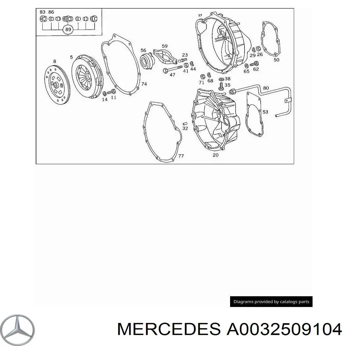 Comprar A0032509104 Mercedes Plato de presión de embrague
