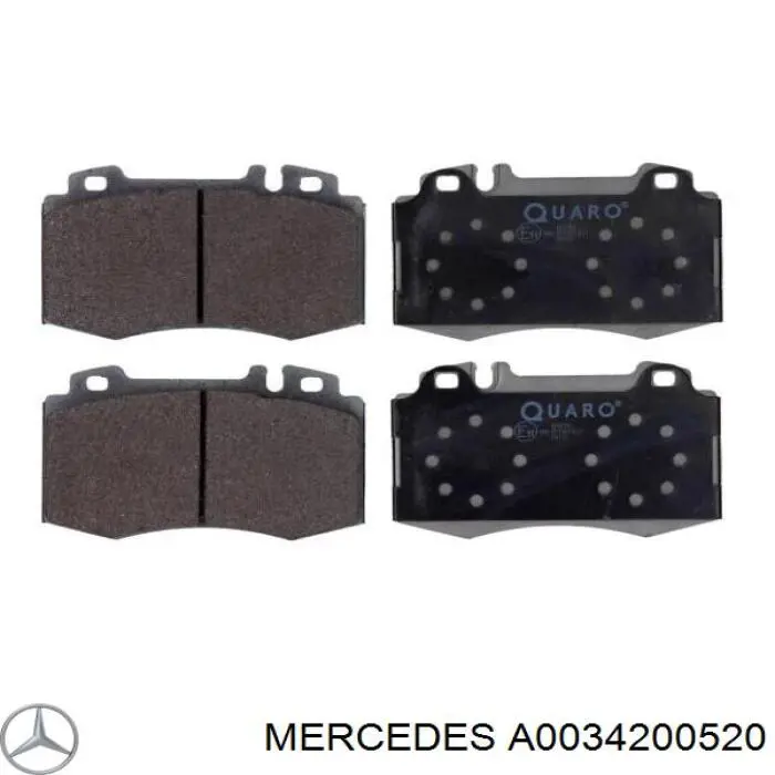 A0034200520 Mercedes pastillas de freno delanteras