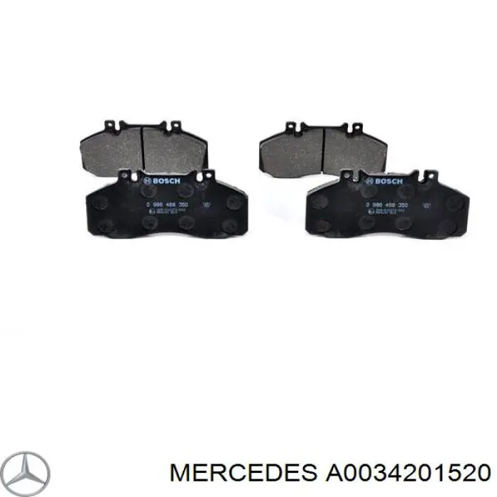 A0034201520 Mercedes pastillas de freno traseras