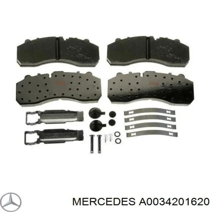 A0034201620 Mercedes pastillas de freno delanteras