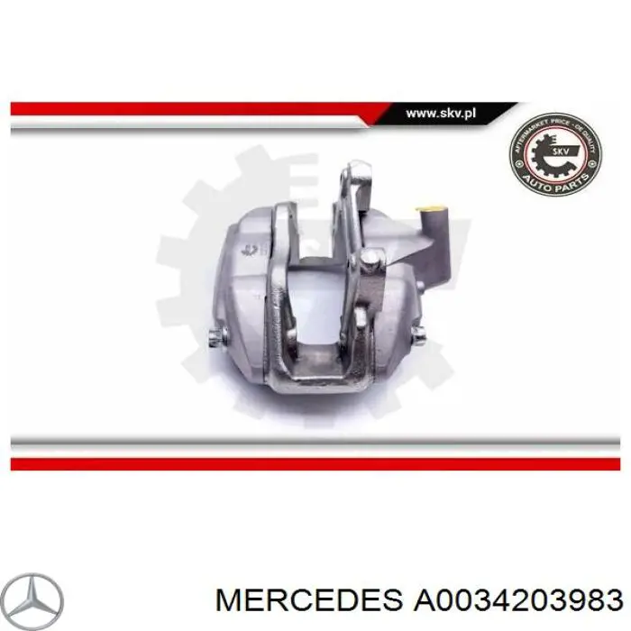 Pinza de freno delantera derecha A0034203983 Mercedes