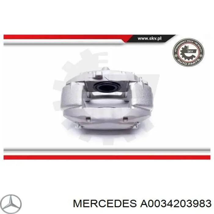 Pinza de freno, Eje delantero derecha Mercedes A0034203983