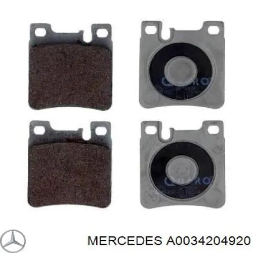 Pastillas traseras de freno Mercedes A0034204920 precio, desde 20,75 EUR