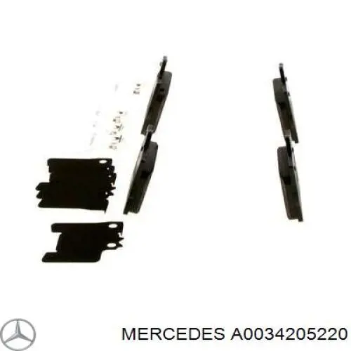 Pastillas de freno traseras A0034205220 Mercedes