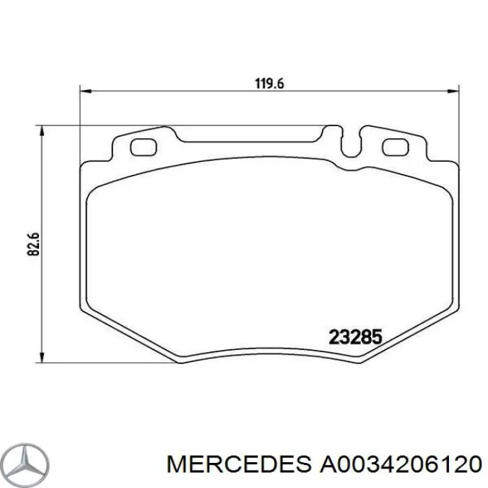 A0034206120 Mercedes pastillas de freno delanteras