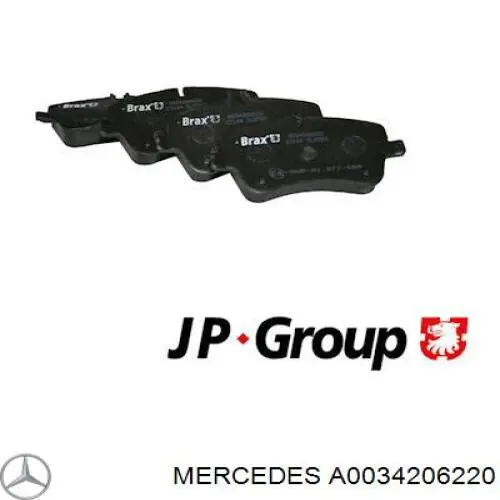 Pastillas traseras de freno Mercedes A0034206220 precio, desde 38,07 EUR