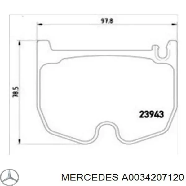 Comprar A0034207120 Mercedes Pastillas delanteras de freno