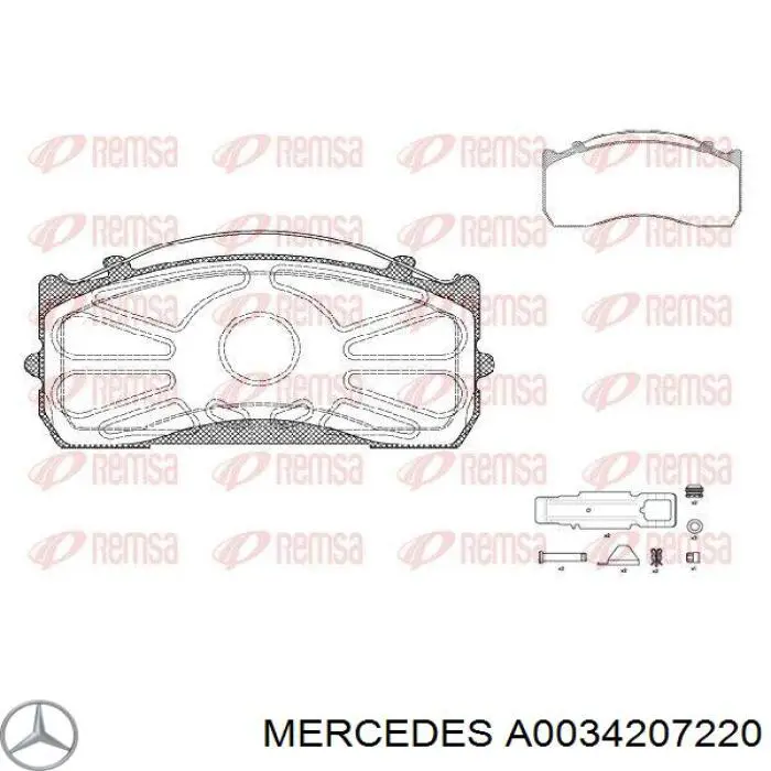 Comprar A0034207220 Mercedes Pastillas delanteras de freno