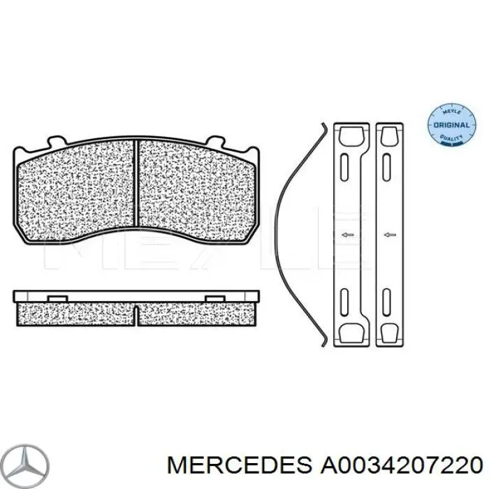 A0034207220 Mercedes Pastillas delanteras