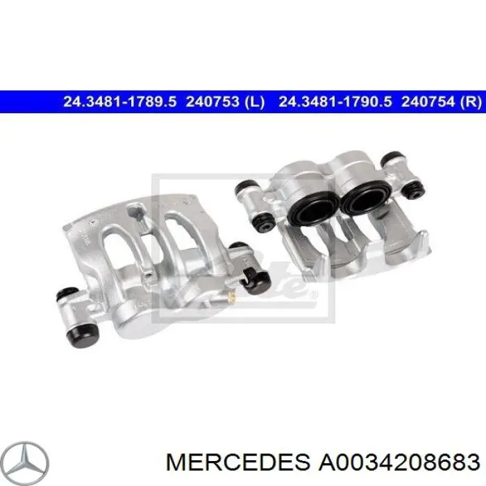 Pinza de freno delantera derecha Mercedes A0034208683 precio, desde 71,80 EUR