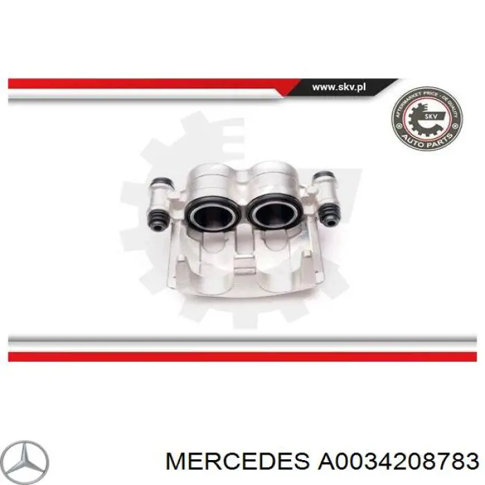 Pinza de freno, Eje delantero izquierda Mercedes A0034208783
