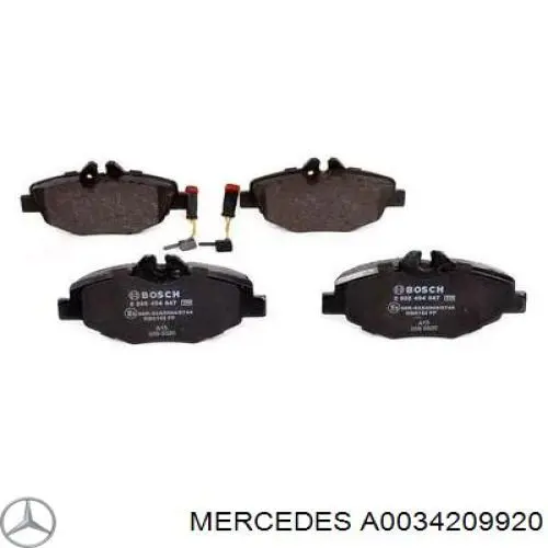 Pastillas freno delanteras Mercedes A0034209920 precio, desde 32,94 EUR
