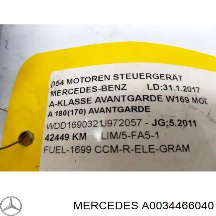 Unidad de control del motor  Mercedes A0034466040 precio, desde 166,98 EUR