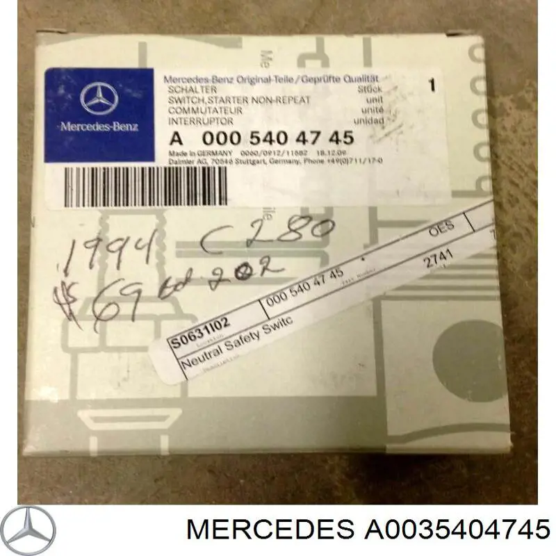 A0035404745 Mercedes