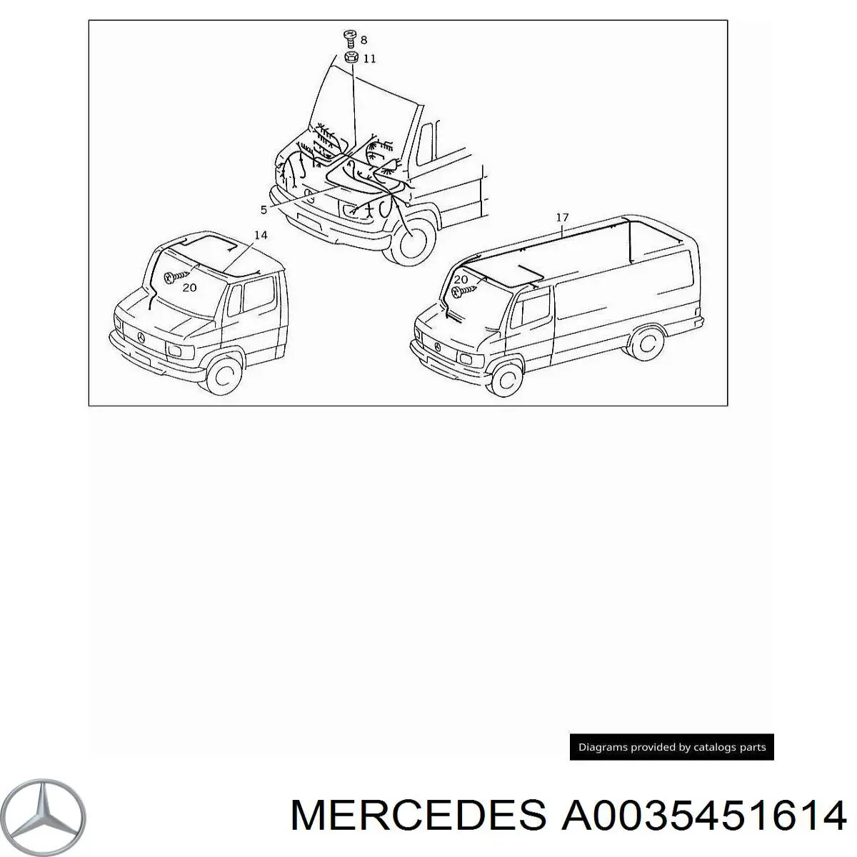 A0035451614 Mercedes sensor de marcha atrás