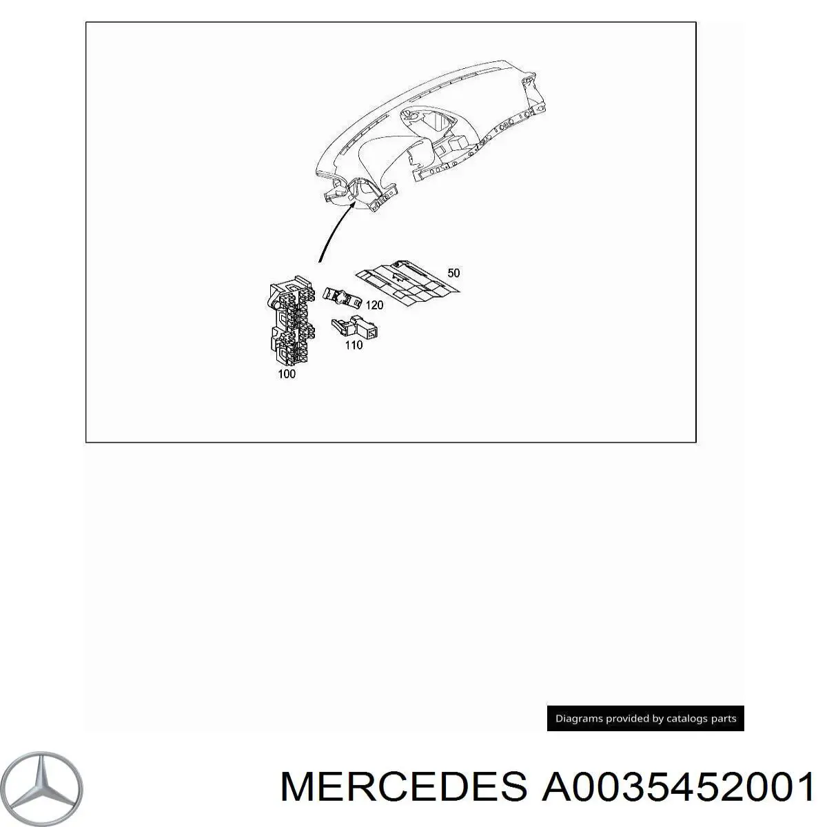 Caja de fusibles trasera interior Mercedes A0035452001 precio, desde 7,29 EUR