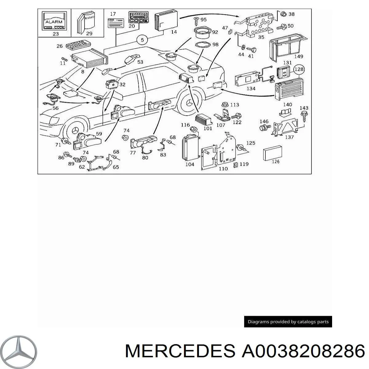 Comprar A0038208286 Mercedes Radio AM/FM universal