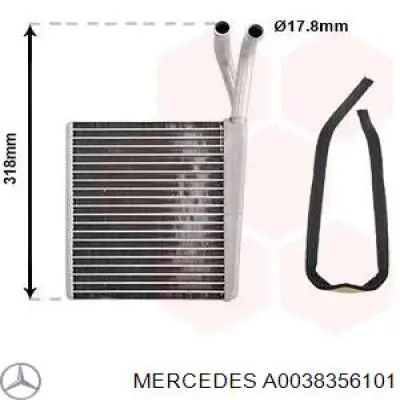 Radiador de calefacción Mercedes A0038356101 precio, desde 48,19 EUR
