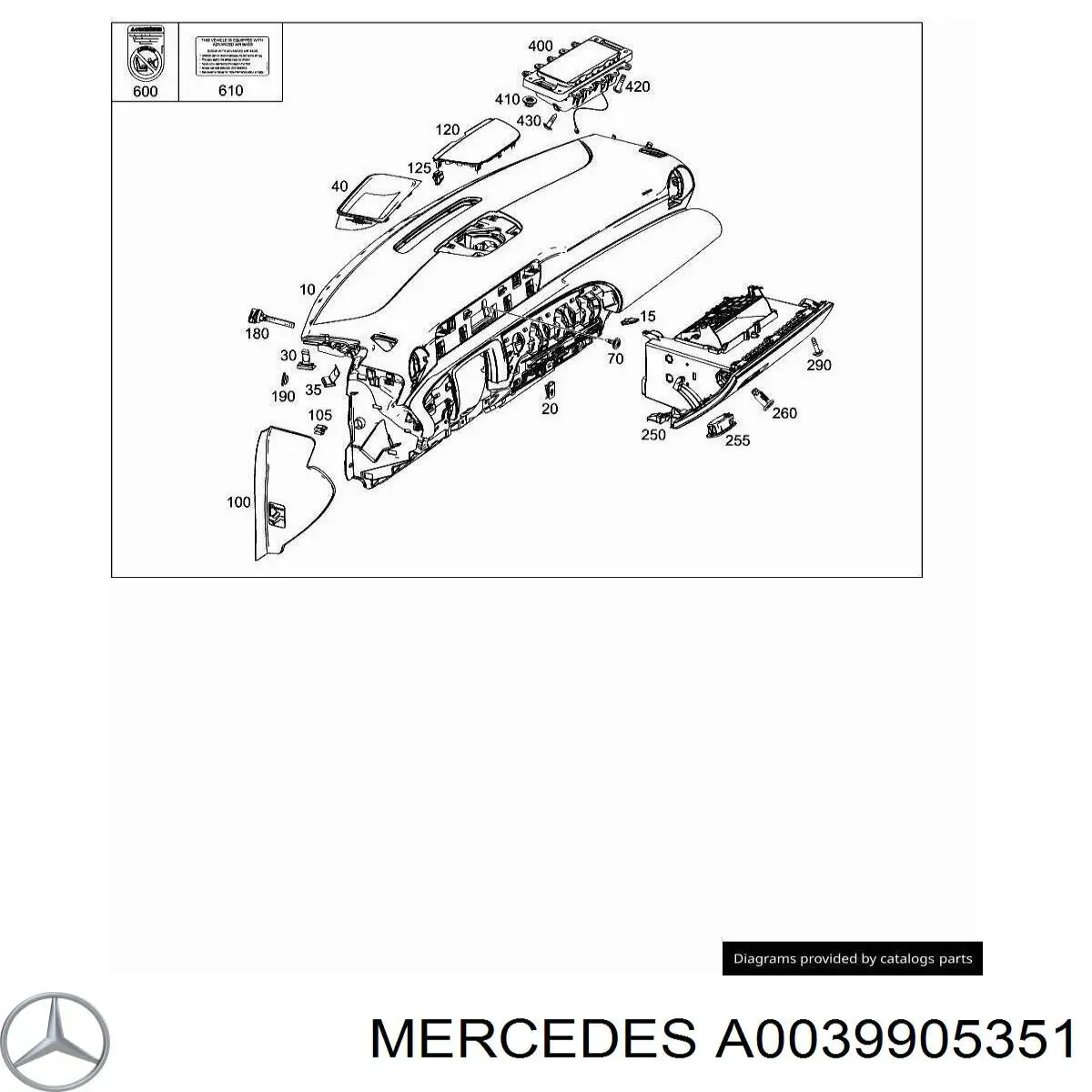 Mercedes A0039905351