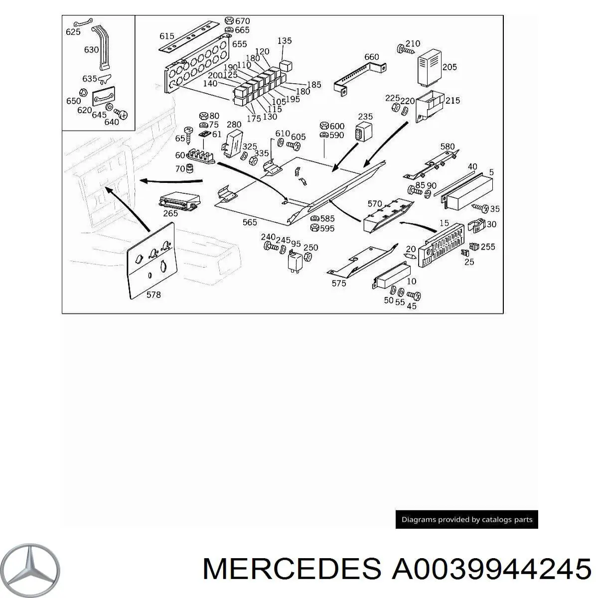  Mercedes A0039944245 precio, desde 0,63 EUR