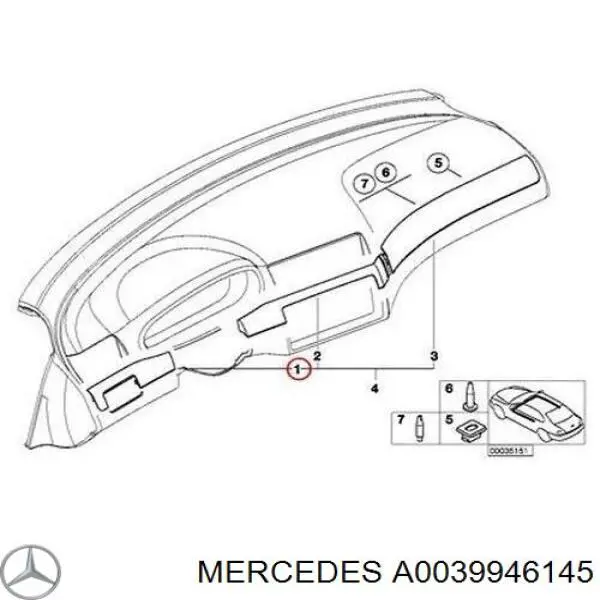  Mercedes A0039946145 precio, desde 3,06 EUR