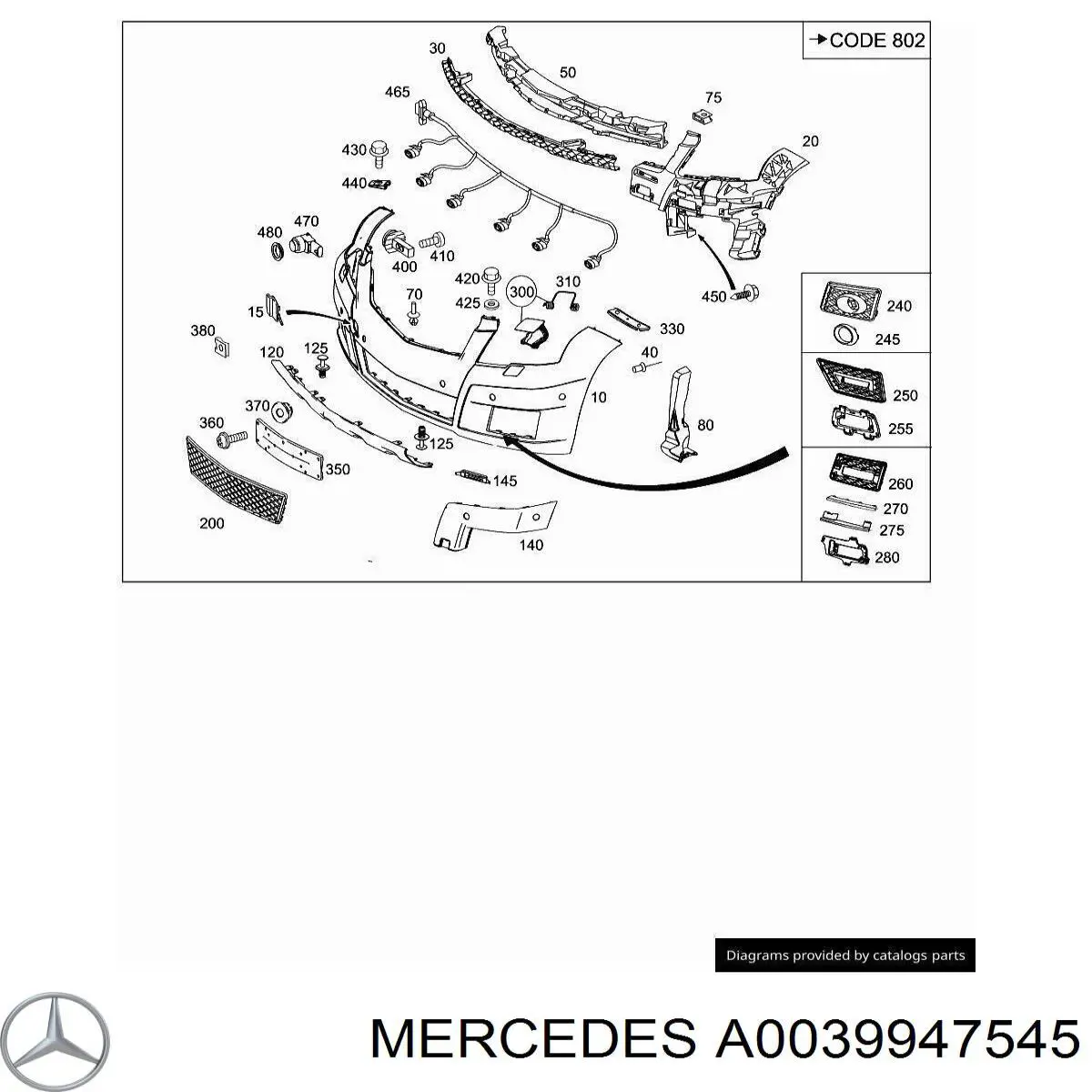  Mercedes A0039947545 precio, desde 3,27 EUR