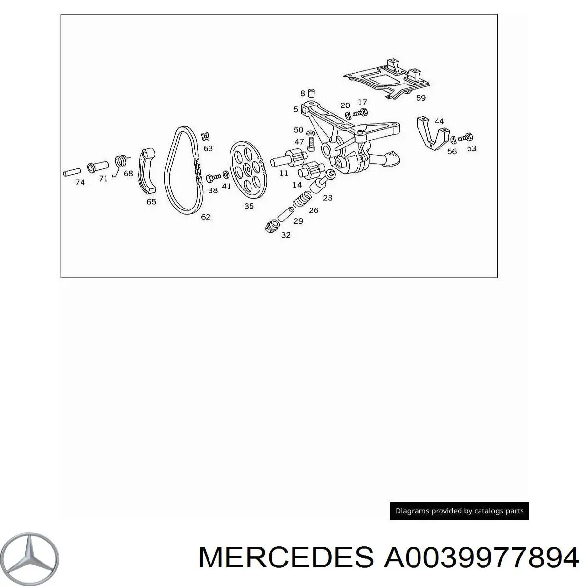Cadena de la bomba de aceite Mercedes A0039977894 precio, desde 29,08 EUR